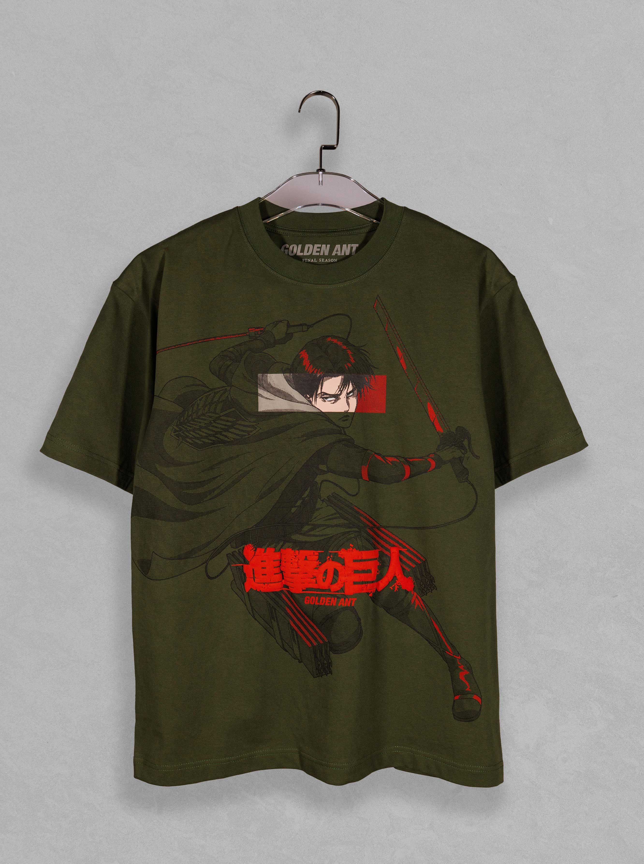 Levi Ackerman Box Logo Eyes T-Shirt