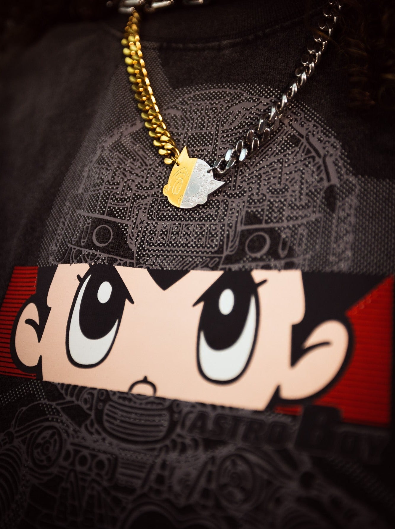 Astro Boy Box Logo Eyes Vintage Washed T-Shirt