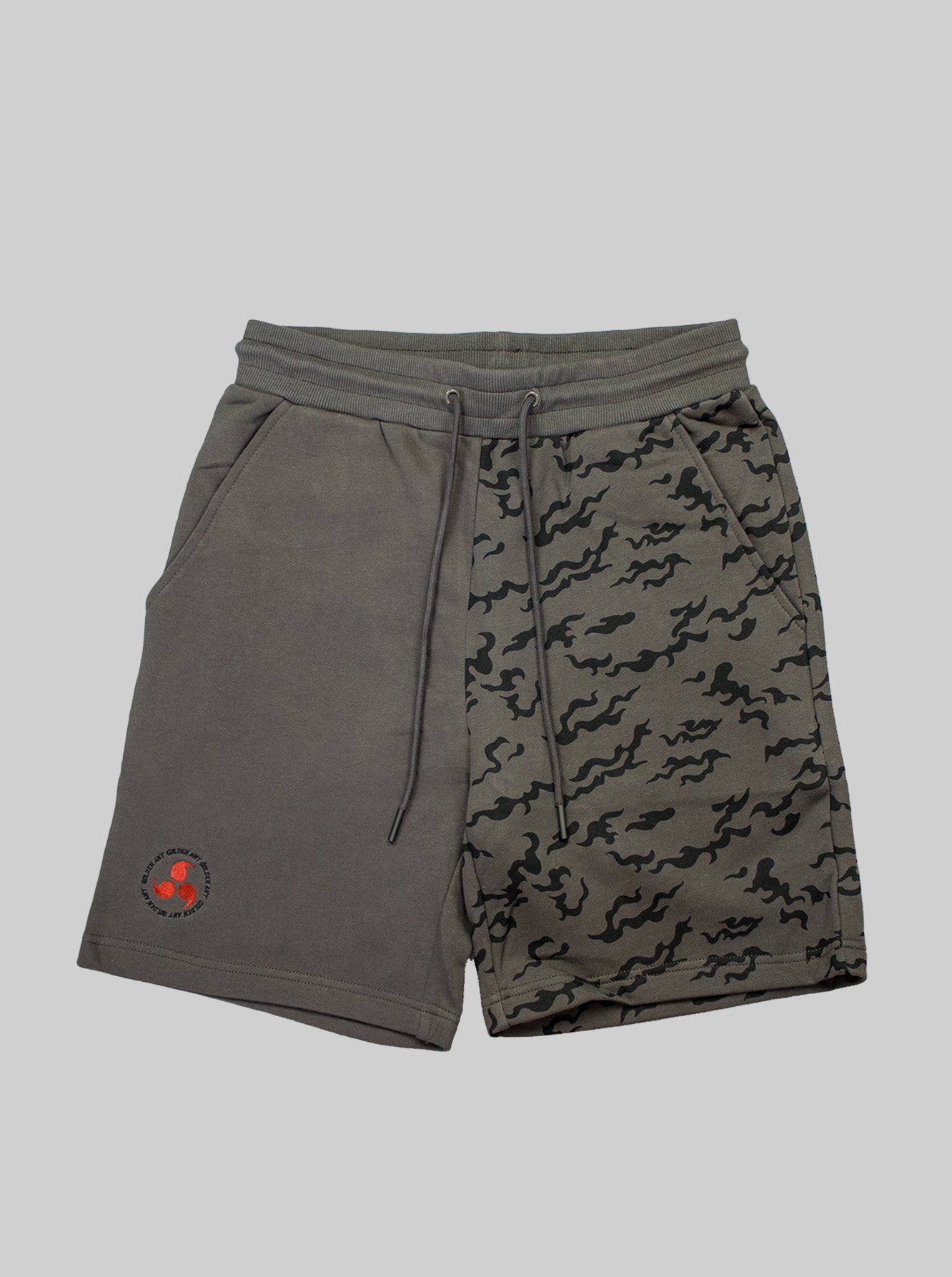 Naruto Sasuke Curse Mark Shorts Streetwear Fashion Anime Cosplay Grey