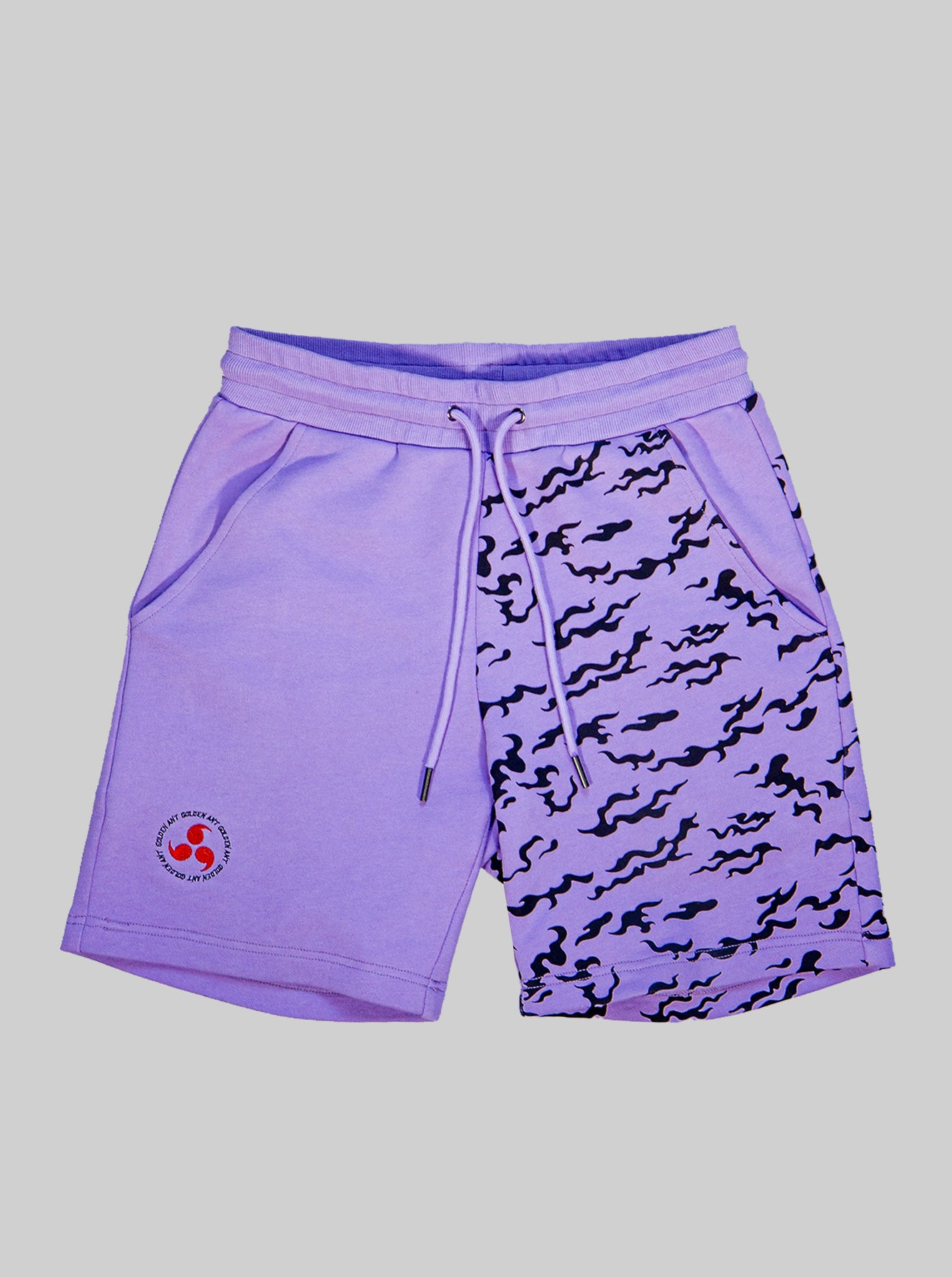 Naruto Sasuke Curse Mark Shorts Streetwear Fashion Anime Cosplay Purple
