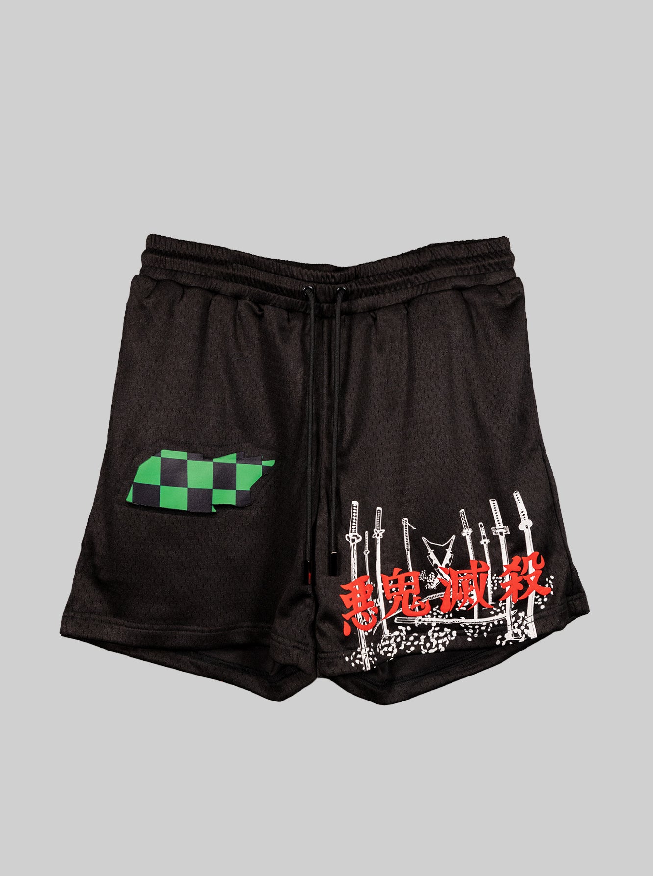 Demon Slayer uniform mesh shorts cosplay streetwear